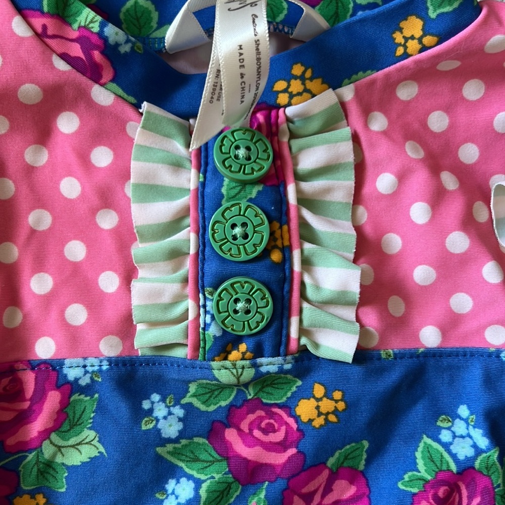 Matilda Jane Floral Rash Guard Size 2 - Picture 3 of 5
